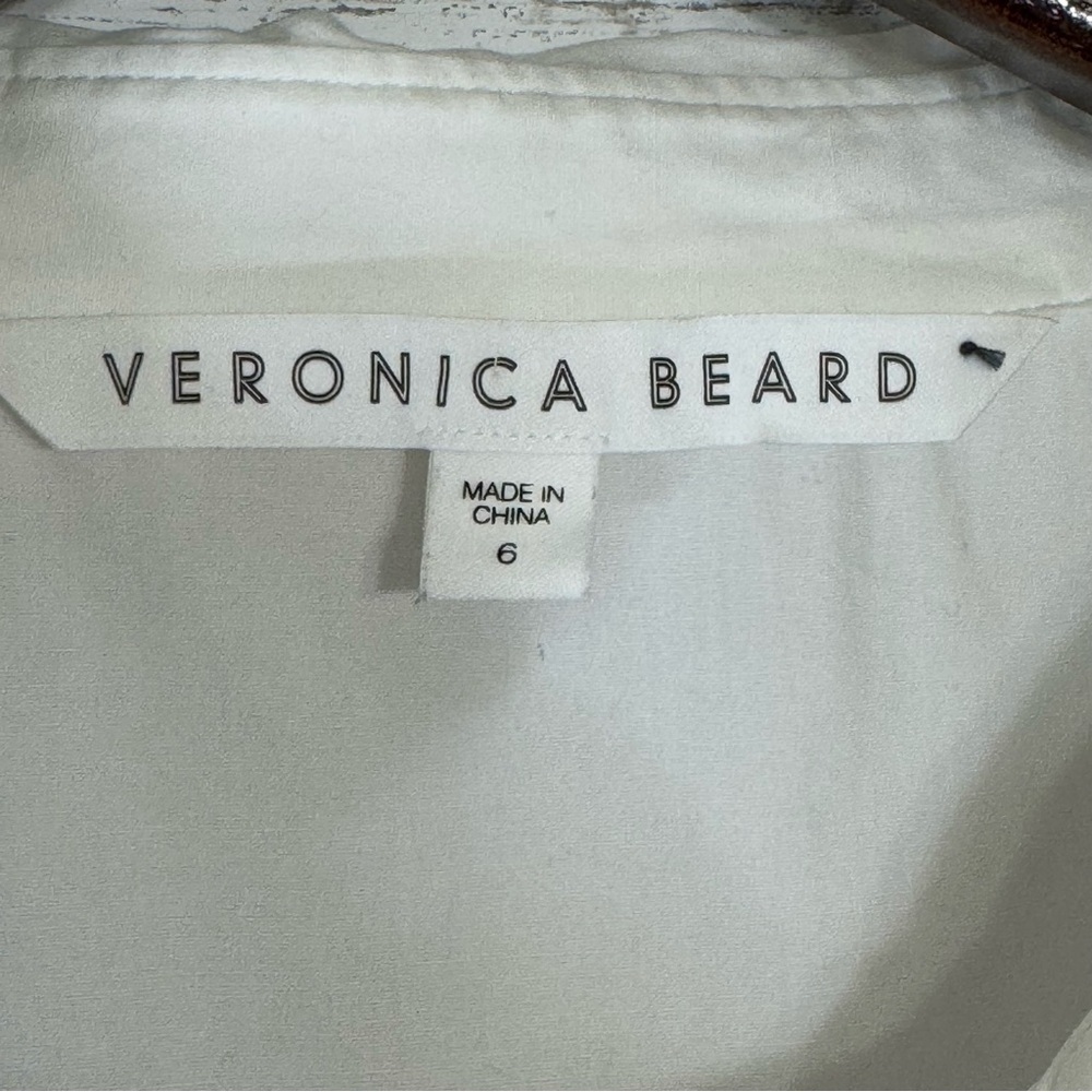 Veronica Beard Capella White Button Down Shirt Dress Women’s size 6 - Picture 6 of 13